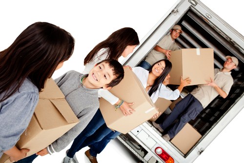 Commercial moving team planning a business relocation in Roehampton