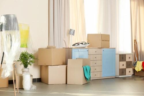 Removal van ready for a home move in Roehampton