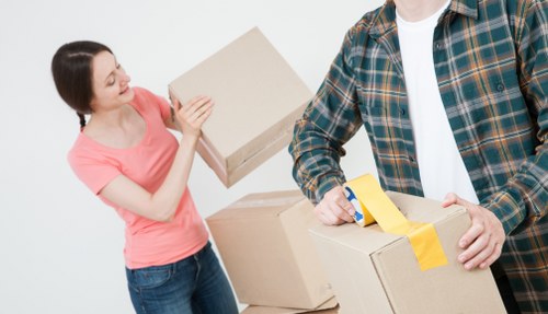 Moving home planning in Roehampton with boxes and checklist