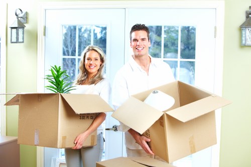 Loaded removal truck suitable for house and office relocations in Roehampton