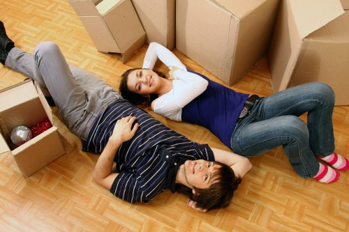 Packed boxes and relocation checklist for house removals in Roehampton